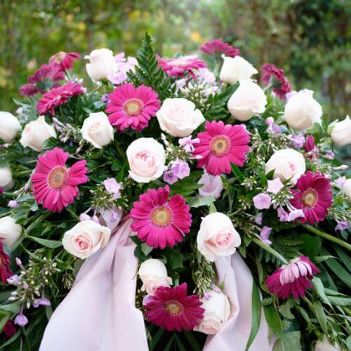 corona di fiori funerale impresa funebre rosina
